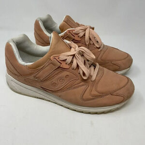 Men's Saucony S70415-3 Leather Sneakers Size 12 US 46.5 EU Pink MEN'S GRID 8500